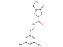 N-[2-(4,6-dimethyl-2-pyrimidinyl)ethyl]-1-ethyl-5-oxo-3-pyrrolidinecarboxamide