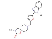 3-methyl-8-{[5-(1-methyl-1H-benzimidazol-2-yl)-2-furyl]methyl}-1-oxa-3,8-diazaspiro[4.5]decan-2-one