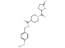 N-(4-methoxybenzyl)-1-(5-oxoprolyl)-4-piperidinecarboxamide
