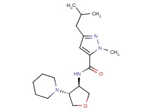 3-isobutyl-1-methyl-N-[(3R*,4R*)-4-(1-piperidinyl)tetrahydro-3-furanyl]-1H-pyrazole-5-carboxamide