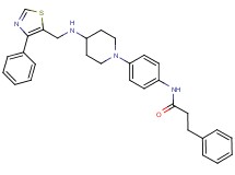 3-phenyl-N-[4-(4-{[(4-phenyl-1,3-thiazol-5-yl)methyl]amino}-1-piperidinyl)phenyl]propanamide