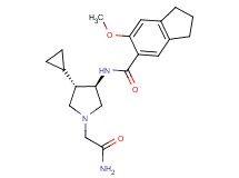 N-[rel-(3R,4S)-1-(2-amino-2-oxoethyl)-4-cyclopropyl-3-pyrrolidinyl]-6-methoxy-5-indanecarboxamide hydrochloride