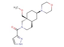 (4aR*,6R*,8aS*)-8a-(methoxymethyl)-6-(4-morpholinyl)-2-(1H-pyrazol-3-ylcarbonyl)decahydroisoquinoline