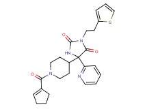 5-[1-(1-cyclopenten-1-ylcarbonyl)-4-piperidinyl]-5-(2-pyridinyl)-3-[2-(2-thienyl)ethyl]-2,4-imidazolidinedione