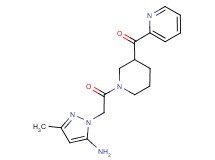 {1-[(5-amino-3-methyl-1H-pyrazol-1-yl)acetyl]piperidin-3-yl}(pyridin-2-yl)methanone