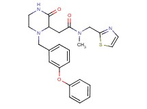 N-methyl-2-[3-oxo-1-(3-phenoxybenzyl)-2-piperazinyl]-N-(1,3-thiazol-2-ylmethyl)acetamide