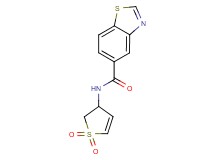 N-(1,1-dioxido-2,3-dihydro-3-thienyl)-1,3-benzothiazole-5-carboxamide