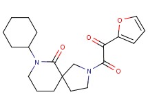 7-cyclohexyl-2-[2-furyl(oxo)acetyl]-2,7-diazaspiro[4.5]decan-6-one
