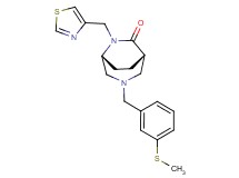 (1S*,5R*)-3-[3-(methylthio)benzyl]-6-(1,3-thiazol-4-ylmethyl)-3,6-diazabicyclo[3.2.2]nonan-7-one