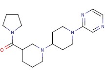 1'-pyrazin-2-yl-3-(pyrrolidin-1-ylcarbonyl)-1,4'-bipiperidine