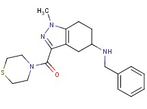 N-benzyl-1-methyl-3-(4-thiomorpholinylcarbonyl)-4,5,6,7-tetrahydro-1H-indazol-5-amine