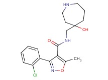3-(2-chlorophenyl)-N-[(4-hydroxy-4-azepanyl)methyl]-5-methyl-4-isoxazolecarboxamide