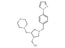 {(3R*,4S*)-4-(morpholin-4-ylmethyl)-1-[4-(1H-pyrazol-1-yl)benzyl]pyrrolidin-3-yl}methanol