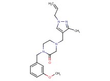 4-[(1-allyl-3-methyl-1H-pyrazol-4-yl)methyl]-1-(3-methoxybenzyl)piperazin-2-one