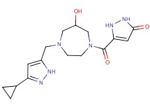 5-({4-[(3-cyclopropyl-1H-pyrazol-5-yl)methyl]-6-hydroxy-1,4-diazepan-1-yl}carbonyl)-1,2-dihydro-3H-pyrazol-3-one