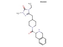 4-ethyl-2-methyl-5-({1-[(3R)-1,2,3,4-tetrahydro-3-isoquinolinylcarbonyl]-4-piperidinyl}methyl)-2,4-dihydro-3H-1,2,4-triazol-3-one dihydrochloride