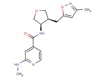 2-(methylamino)-N-{(3R*,4S*)-4-[(3-methylisoxazol-5-yl)methyl]tetrahydrofuran-3-yl}isonicotinamide