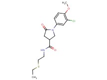 1-(3-chloro-4-methoxyphenyl)-N-[2-(ethylthio)ethyl]-5-oxo-3-pyrrolidinecarboxamide