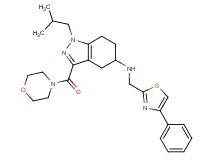 1-isobutyl-3-(4-morpholinylcarbonyl)-N-[(4-phenyl-1,3-thiazol-2-yl)methyl]-4,5,6,7-tetrahydro-1H-indazol-5-amine