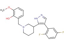 2-({3-[4-(2,5-difluorophenyl)-1H-pyrazol-5-yl]-1-piperidinyl}methyl)-6-methoxyphenol