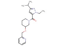 2-[({1-[(1-ethyl-3-isopropyl-1H-pyrazol-5-yl)carbonyl]-3-piperidinyl}oxy)methyl]pyridine