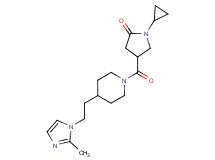 1-cyclopropyl-4-({4-[2-(2-methyl-1H-imidazol-1-yl)ethyl]-1-piperidinyl}carbonyl)-2-pyrrolidinone