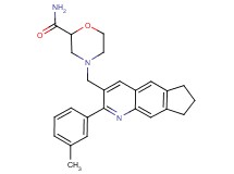 4-{[2-(3-methylphenyl)-7,8-dihydro-6H-cyclopenta[g]quinolin-3-yl]methyl}-2-morpholinecarboxamide