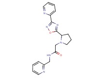 N-(2-pyridinylmethyl)-2-{2-[3-(2-pyridinyl)-1,2,4-oxadiazol-5-yl]-1-pyrrolidinyl}acetamide