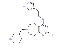 7-(3-piperidinylmethyl)-N-[2-(1H-pyrazol-4-yl)ethyl]-6,7,8,9-tetrahydro-5H-pyrimido[4,5-d]azepin-4-amine dihydrochloride