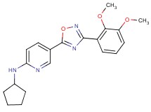 N-cyclopentyl-5-[3-(2,3-dimethoxyphenyl)-1,2,4-oxadiazol-5-yl]-2-pyridinamine
