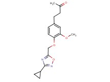 4-{4-[(3-cyclopropyl-1,2,4-oxadiazol-5-yl)methoxy]-3-methoxyphenyl}-2-butanone