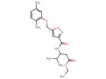 ethyl 3-[({5-[(2,5-dimethylphenoxy)methyl]-3-isoxazolyl}carbonyl)amino]-4-methylpentanoate