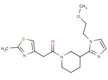 3-[1-(2-methoxyethyl)-1H-imidazol-2-yl]-1-[(2-methyl-1,3-thiazol-4-yl)acetyl]piperidine
