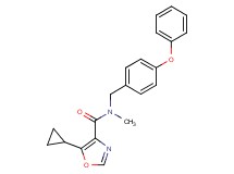 5-cyclopropyl-N-methyl-N-(4-phenoxybenzyl)-1,3-oxazole-4-carboxamide