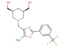 [(3R*,5S*)-1-({5-methyl-2-[3-(trifluoromethyl)phenyl]-1,3-oxazol-4-yl}methyl)piperidine-3,5-diyl]dimethanol