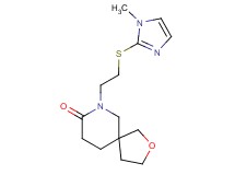 7-{2-[(1-methyl-1H-imidazol-2-yl)thio]ethyl}-2-oxa-7-azaspiro[4.5]decan-8-one