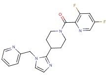 3,5-difluoro-2-({4-[1-(pyridin-2-ylmethyl)-1H-imidazol-2-yl]piperidin-1-yl}carbonyl)pyridine