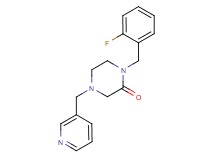 1-(2-fluorobenzyl)-4-(3-pyridinylmethyl)-2-piperazinone
