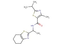 2-isopropyl-4-methyl-N-[1-(4,5,6,7-tetrahydro-1,3-benzothiazol-2-yl)ethyl]-1,3-thiazole-5-carboxamide