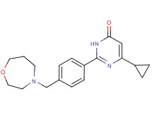 6-cyclopropyl-2-[4-(1,4-oxazepan-4-ylmethyl)phenyl]pyrimidin-4(3H)-one