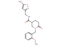 1-(2-methoxybenzyl)-N-[(5-methyl-3-isoxazolyl)methyl]-6-oxo-3-piperidinecarboxamide