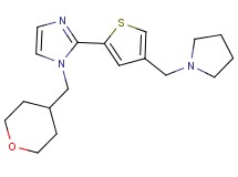 2-[4-(pyrrolidin-1-ylmethyl)-2-thienyl]-1-(tetrahydro-2H-pyran-4-ylmethyl)-1H-imidazole