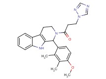 1-(4-methoxy-2,3-dimethylphenyl)-2-[3-(1H-1,2,4-triazol-1-yl)propanoyl]-2,3,4,9-tetrahydro-1H-beta-carboline