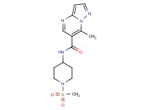 7-methyl-N-[1-(methylsulfonyl)piperidin-4-yl]pyrazolo[1,5-a]pyrimidine-6-carboxamide