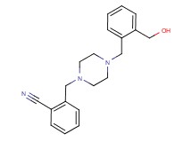2-({4-[2-(hydroxymethyl)benzyl]piperazin-1-yl}methyl)benzonitrile