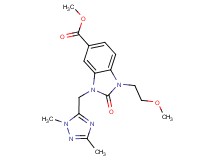methyl 3-[(1,3-dimethyl-1H-1,2,4-triazol-5-yl)methyl]-1-(2-methoxyethyl)-2-oxo-2,3-dihydro-1H-benzimidazole-5-carboxylate