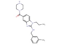 N-(3-methylbenzyl)-5-(piperazin-1-ylcarbonyl)-1-propyl-1H-benzimidazol-2-amine