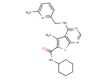 N-cyclohexyl-5-methyl-4-{[(6-methyl-2-pyridinyl)methyl]amino}thieno[2,3-d]pyrimidine-6-carboxamide