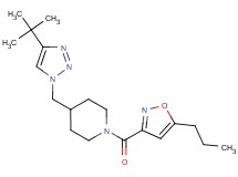 4-[(4-tert-butyl-1H-1,2,3-triazol-1-yl)methyl]-1-[(5-propylisoxazol-3-yl)carbonyl]piperidine