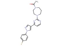 1-acetyl-4-{4-[1-(4-fluorophenyl)-1H-pyrazol-4-yl]-2-pyrimidinyl}-1,4-diazepane trifluoroacetate